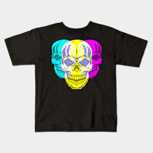 Tri-Portrait Skull - DS20 Kids T-Shirt